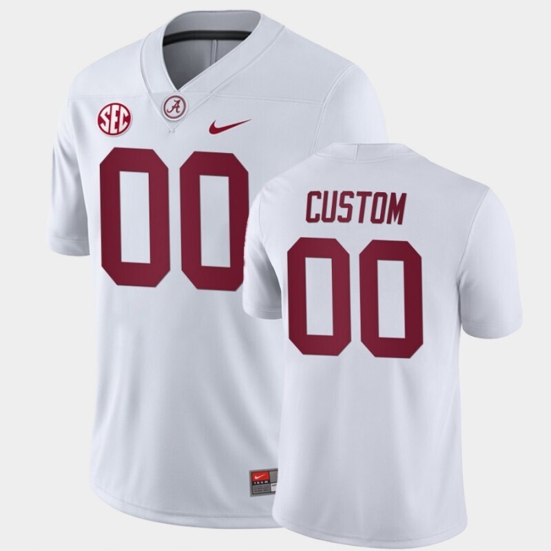 Men's Alabama Crimson Tide Active Player Custom White Stitched Jersey